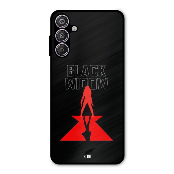 Black Widow Metal Back Case for Galaxy F15