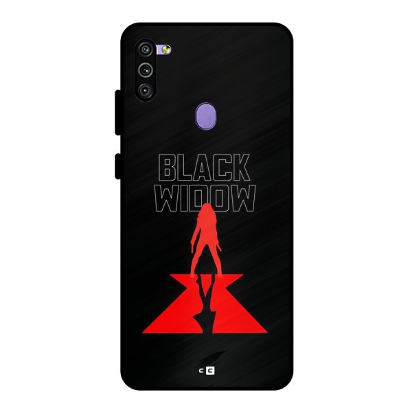 Black Widow Metal Back Case for Galaxy M11