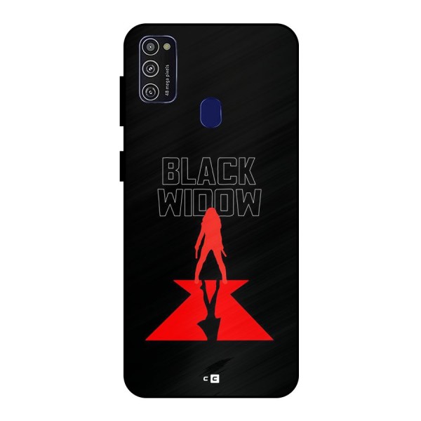 Black Widow Metal Back Case for Galaxy M21