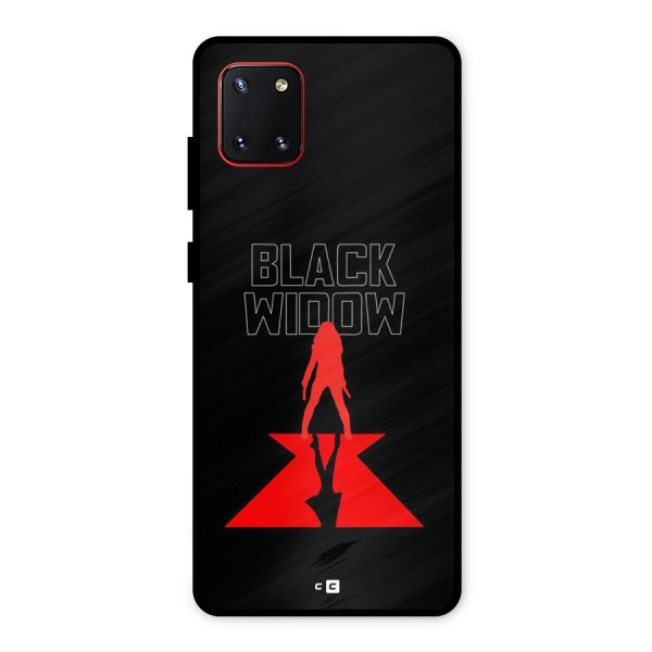 Black Widow Metal Back Case for Galaxy Note 10 Lite