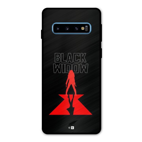 Black Widow Metal Back Case for Galaxy S10