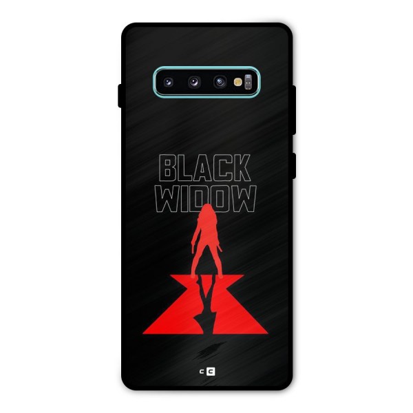 Black Widow Metal Back Case for Galaxy S10 Plus