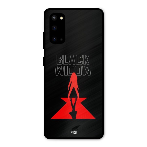 Black Widow Metal Back Case for Galaxy S20