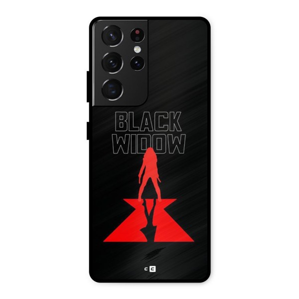 Black Widow Metal Back Case for Galaxy S21 Ultra 5G