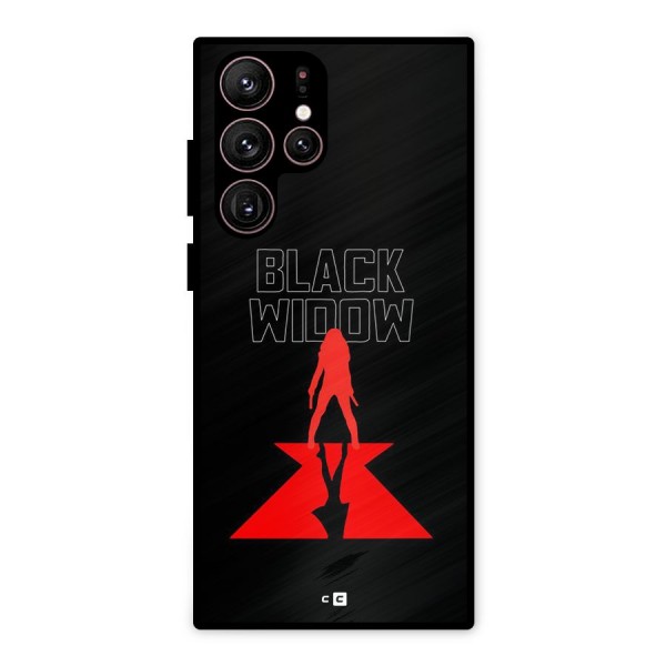 Black Widow Metal Back Case for Galaxy S22 Ultra 5G