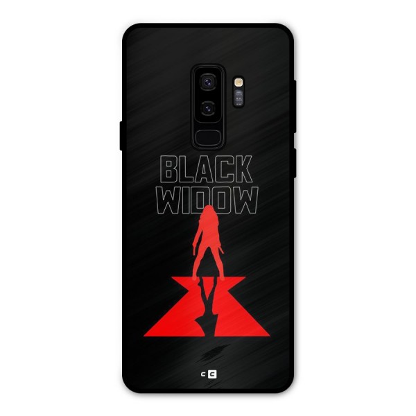 Black Widow Metal Back Case for Galaxy S9 Plus