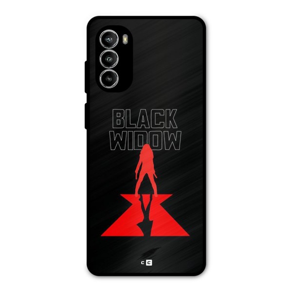 Black Widow Metal Back Case for Moto G52