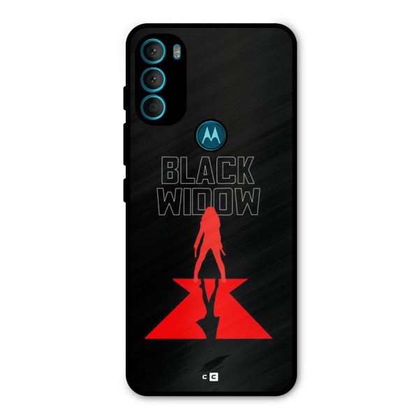 Black Widow Metal Back Case for Moto G71 5G