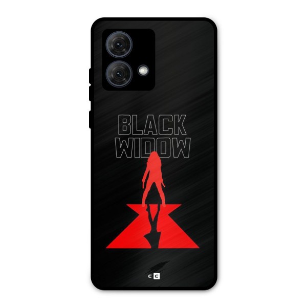 Black Widow Metal Back Case for Moto G84