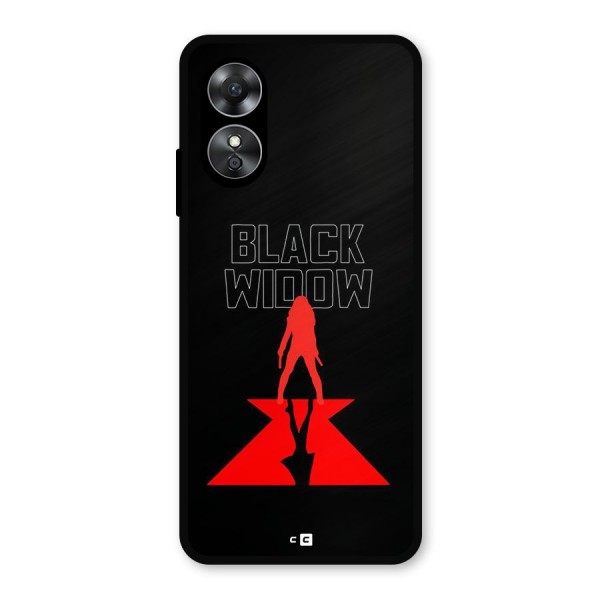 Black Widow Metal Back Case for Oppo A17