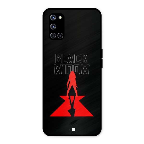 Black Widow Metal Back Case for Oppo A52