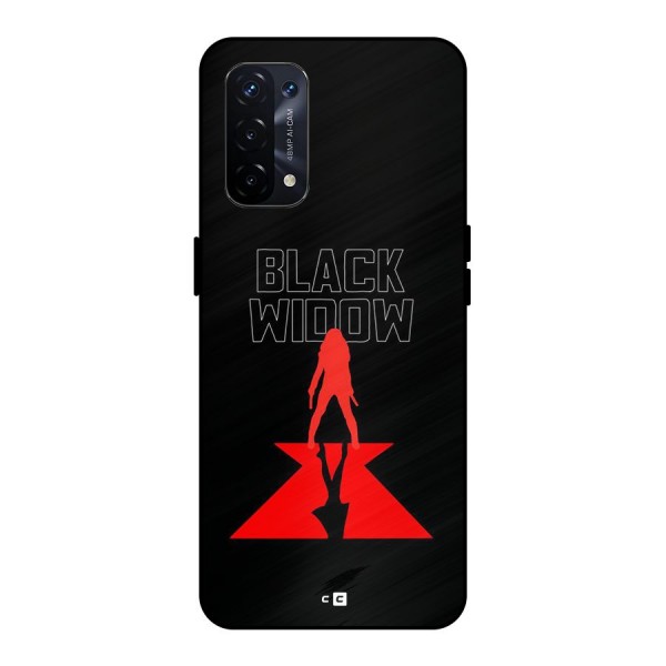 Black Widow Metal Back Case for Oppo A74 5G