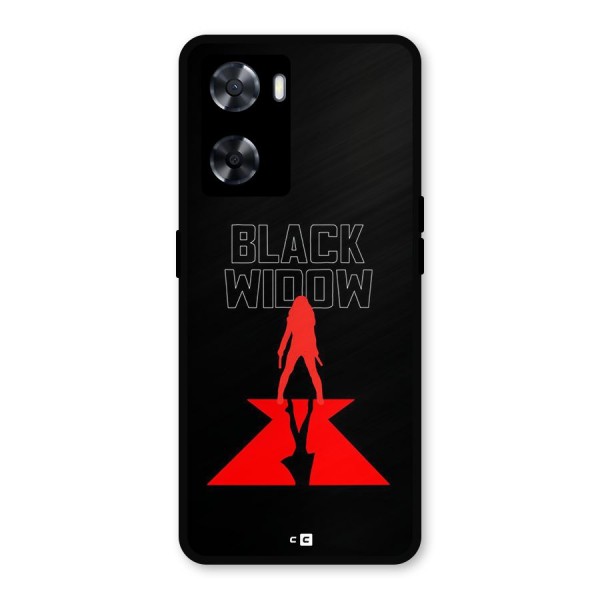 Black Widow Metal Back Case for Oppo A77