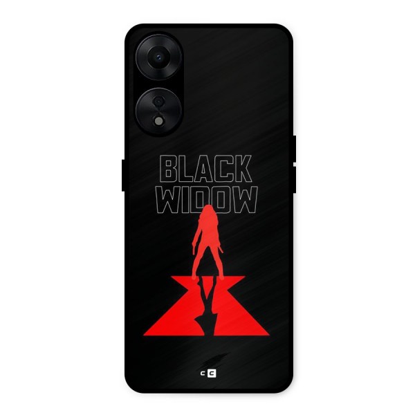 Black Widow Metal Back Case for Oppo A78 5G