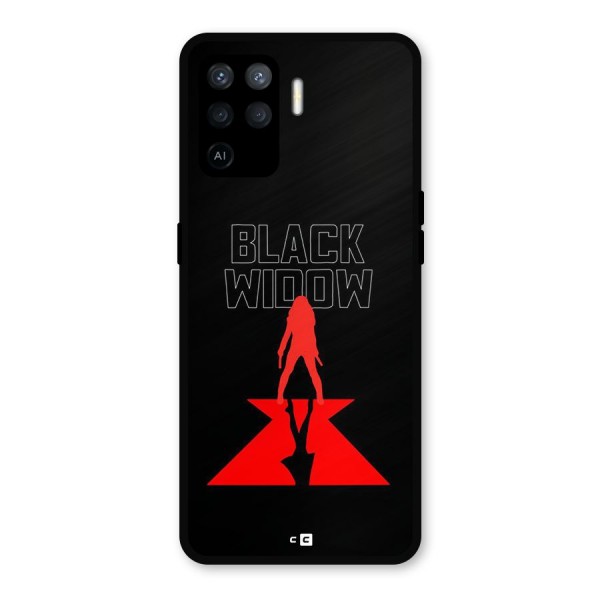 Black Widow Metal Back Case for Oppo F19 Pro