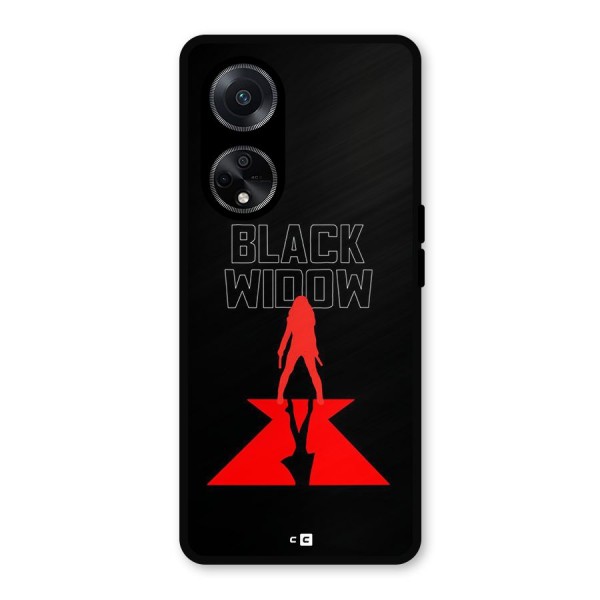 Black Widow Metal Back Case for Oppo F23