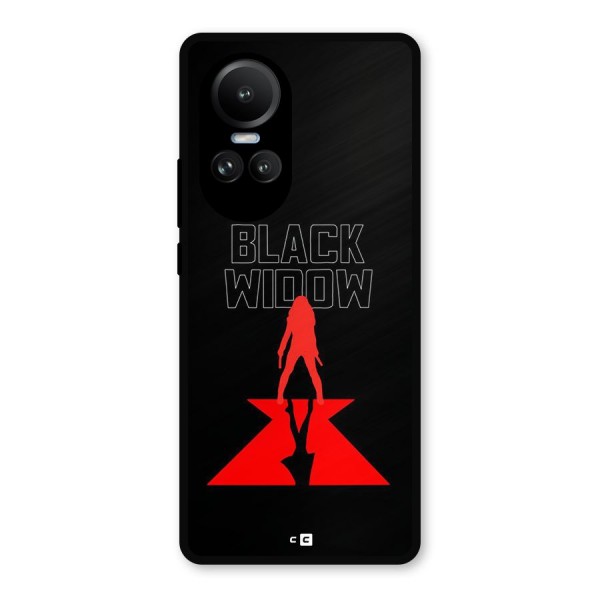 Black Widow Metal Back Case for Oppo Reno10 Pro