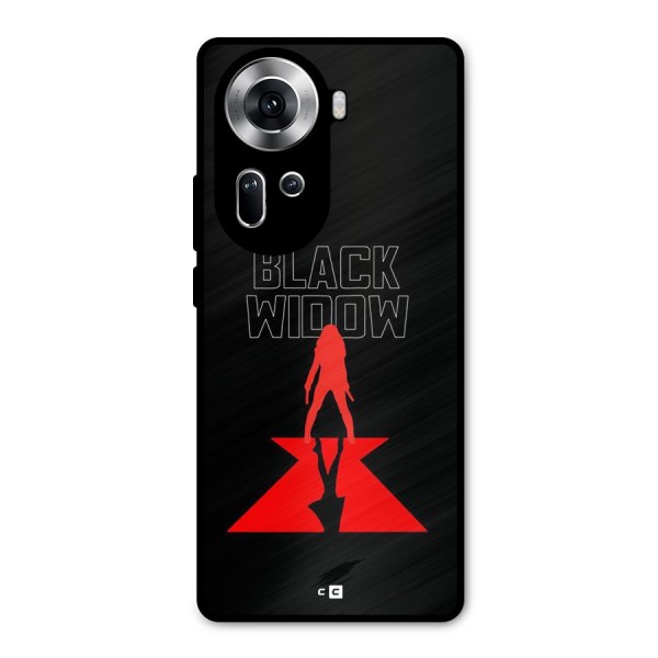 Black Widow Metal Back Case for Oppo Reno11 5G