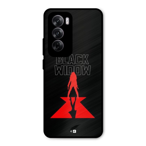 Black Widow Metal Back Case for Oppo Reno12