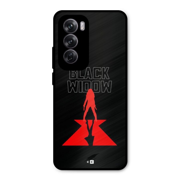 Black Widow Metal Back Case for Oppo Reno12 Pro