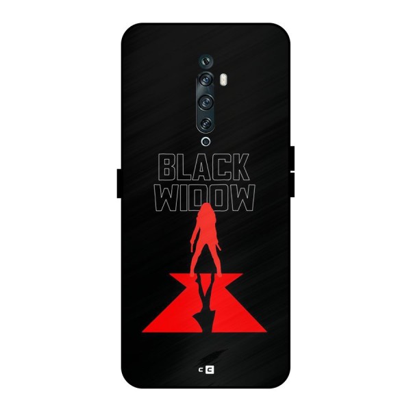 Black Widow Metal Back Case for Oppo Reno2 F