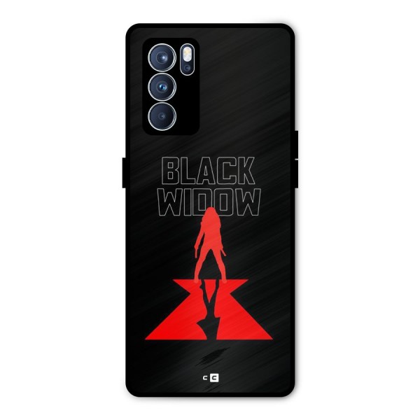 Black Widow Metal Back Case for Oppo Reno6 Pro 5G