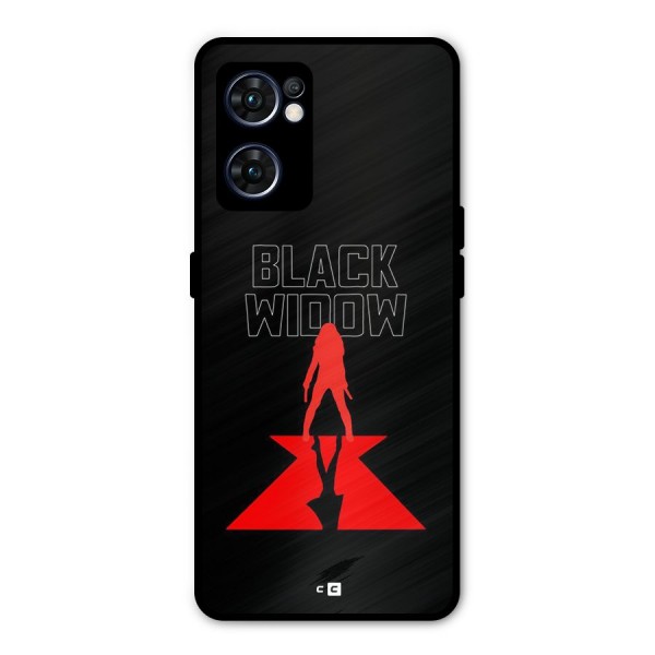 Black Widow Metal Back Case for Oppo Reno7 5G