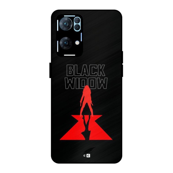 Black Widow Metal Back Case for Oppo Reno7 Pro 5G