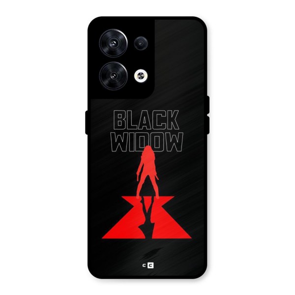 Black Widow Metal Back Case for Oppo Reno8 5G