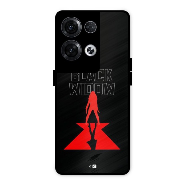 Black Widow Metal Back Case for Oppo Reno8 Pro 5G