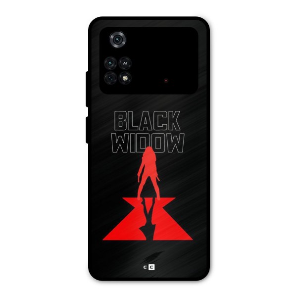 Black Widow Metal Back Case for Poco M4 Pro 4G