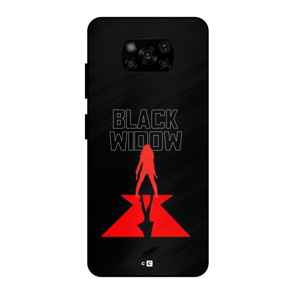 Black Widow Metal Back Case for Poco X3