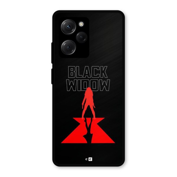 Black Widow Metal Back Case for Poco X5 Pro