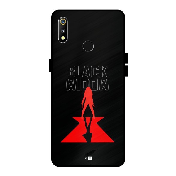 Black Widow Metal Back Case for Realme 3