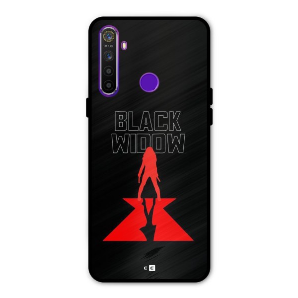 Black Widow Metal Back Case for Realme 5