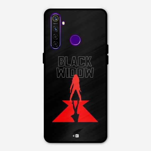 Black Widow Metal Back Case for Realme 5 Pro