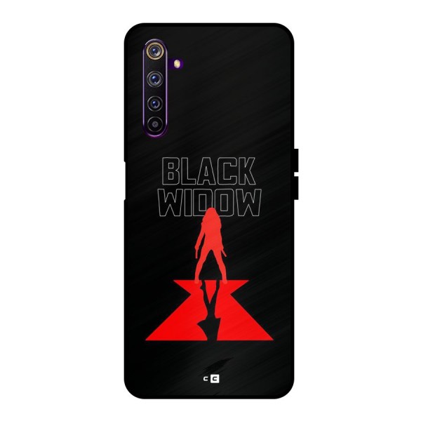 Black Widow Metal Back Case for Realme 6 Pro