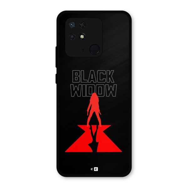 Black Widow Metal Back Case for Redmi 10