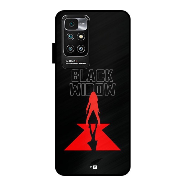 Black Widow Metal Back Case for Redmi 10 Prime