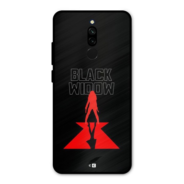 Black Widow Metal Back Case for Redmi 8