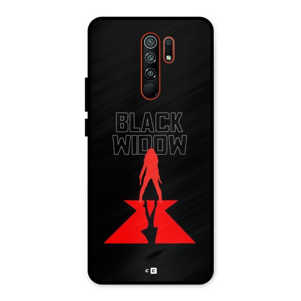 Black Widow Metal Back Case for Redmi 9 Prime