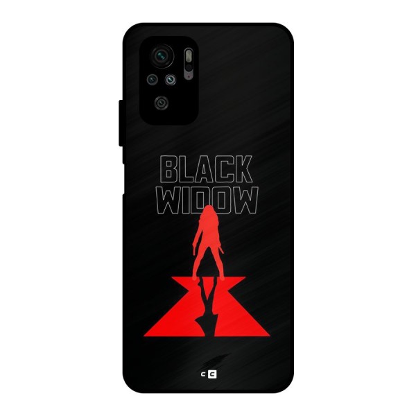 Black Widow Metal Back Case for Redmi Note 10