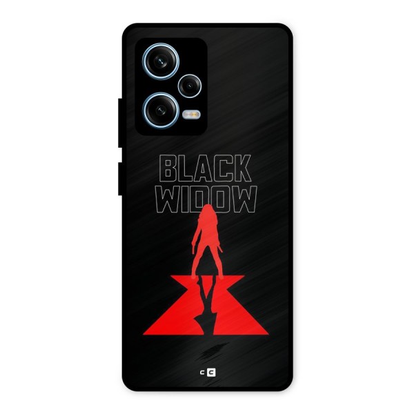 Black Widow Metal Back Case for Redmi Note 12 Pro