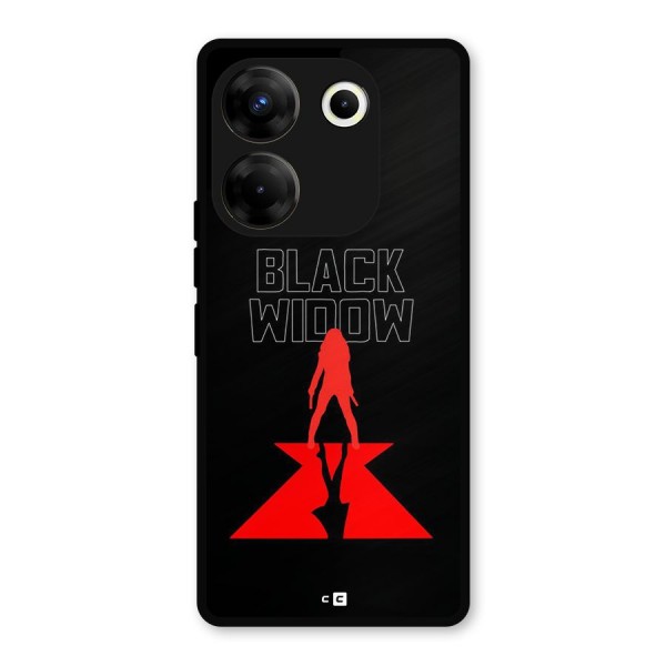 Black Widow Metal Back Case for Tecno Camon 20 Pro