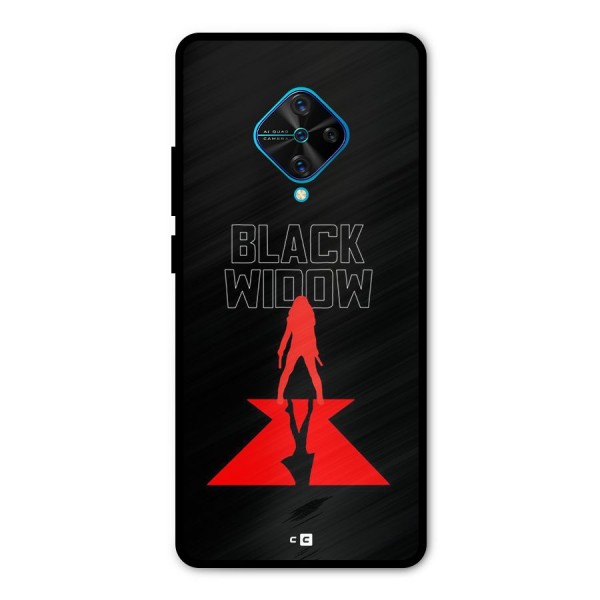 Black Widow Metal Back Case for Vivo S1 Pro