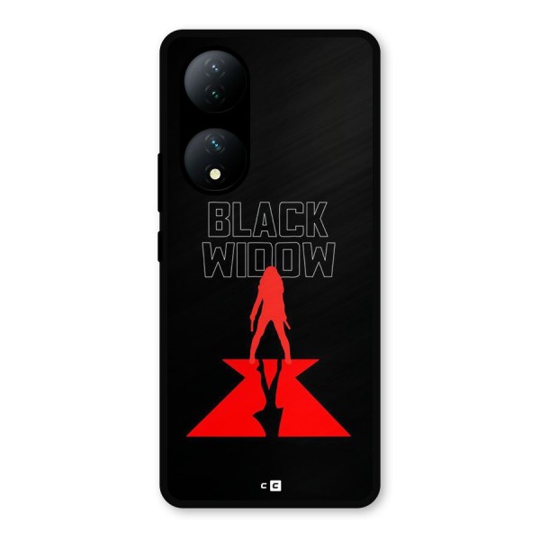 Black Widow Metal Back Case for Vivo T2