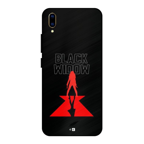 Black Widow Metal Back Case for Vivo V11 Pro