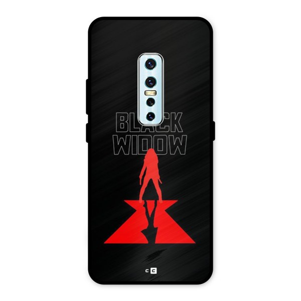 Black Widow Metal Back Case for Vivo V17 Pro