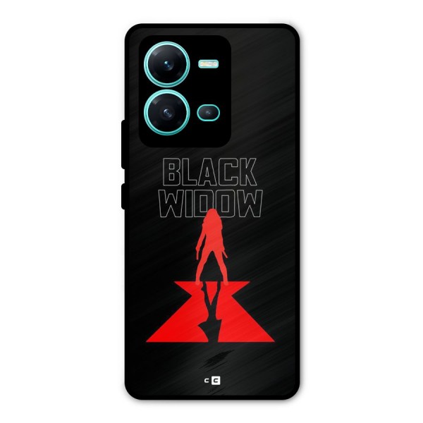 Black Widow Metal Back Case for Vivo V25