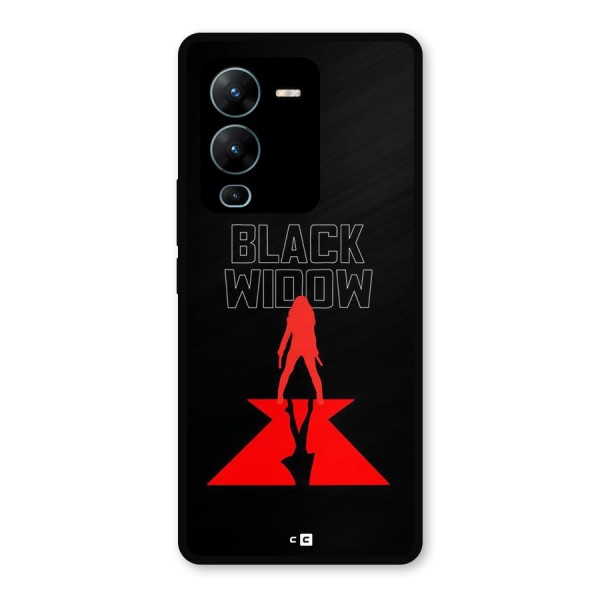 Black Widow Metal Back Case for Vivo V25 Pro